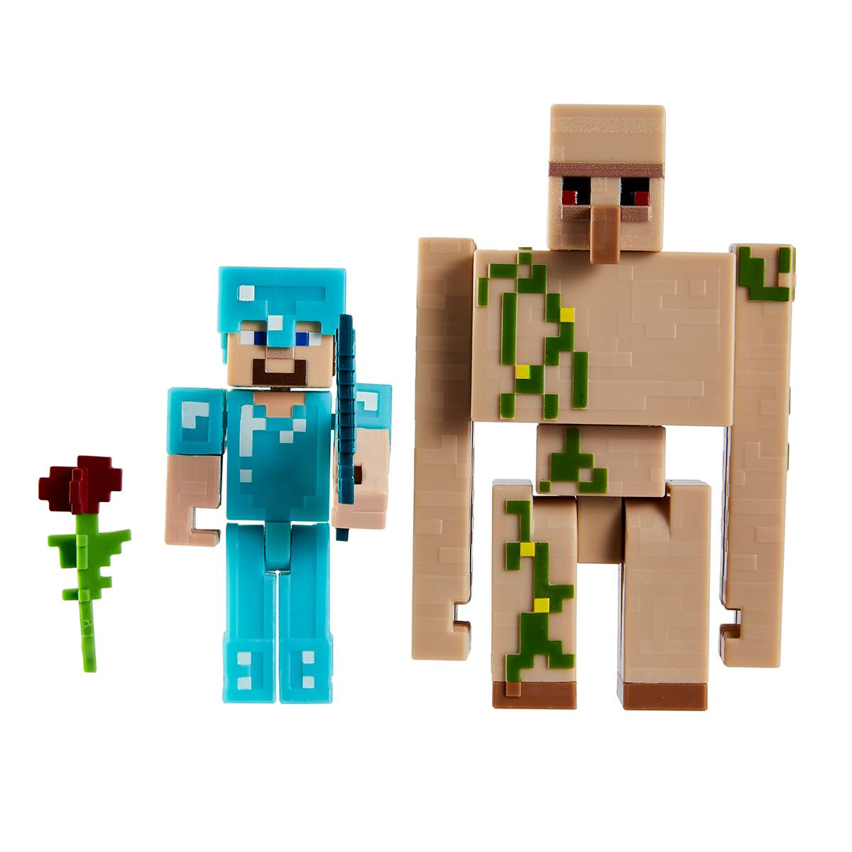 Набор фигурок Minecraft Steve and Iron Golem купить,NaN