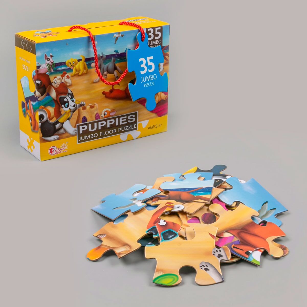 Пазлы Puzzles Щенки на пляже 35 деталей купить,NaN