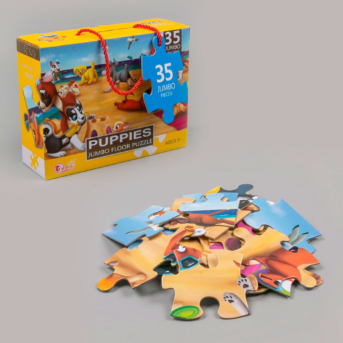 Пазлы Puzzles Щенки на пляже 35 деталей купить,NaN