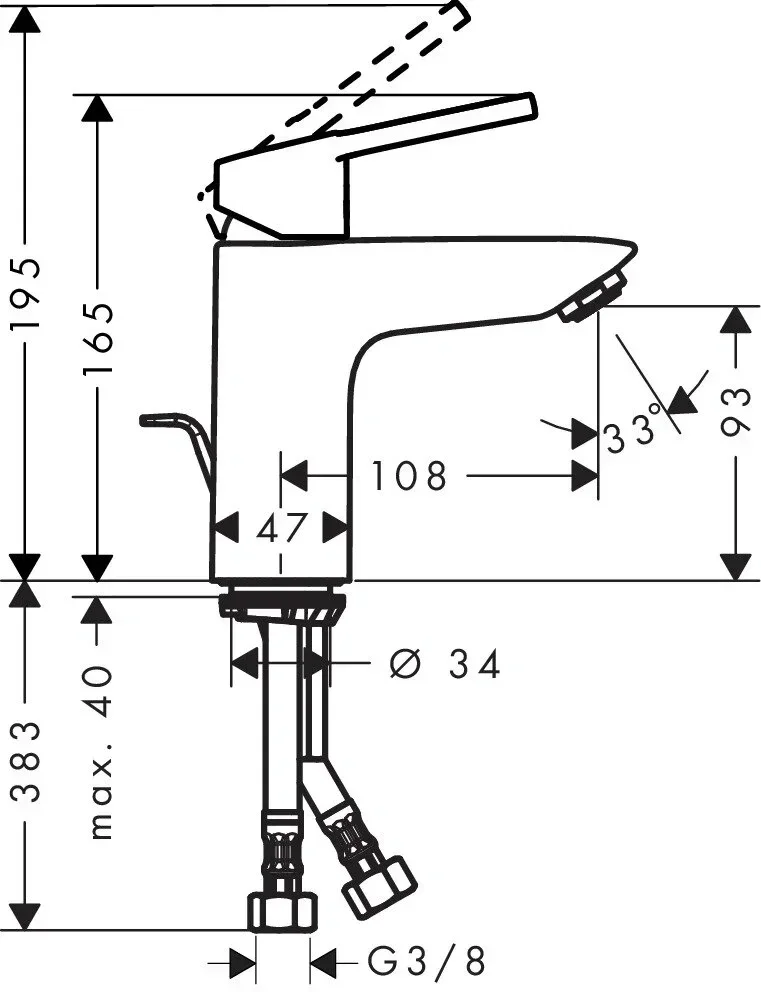 Смеситель Hansgrohe Logis Loop 71151000 хром купить,101996