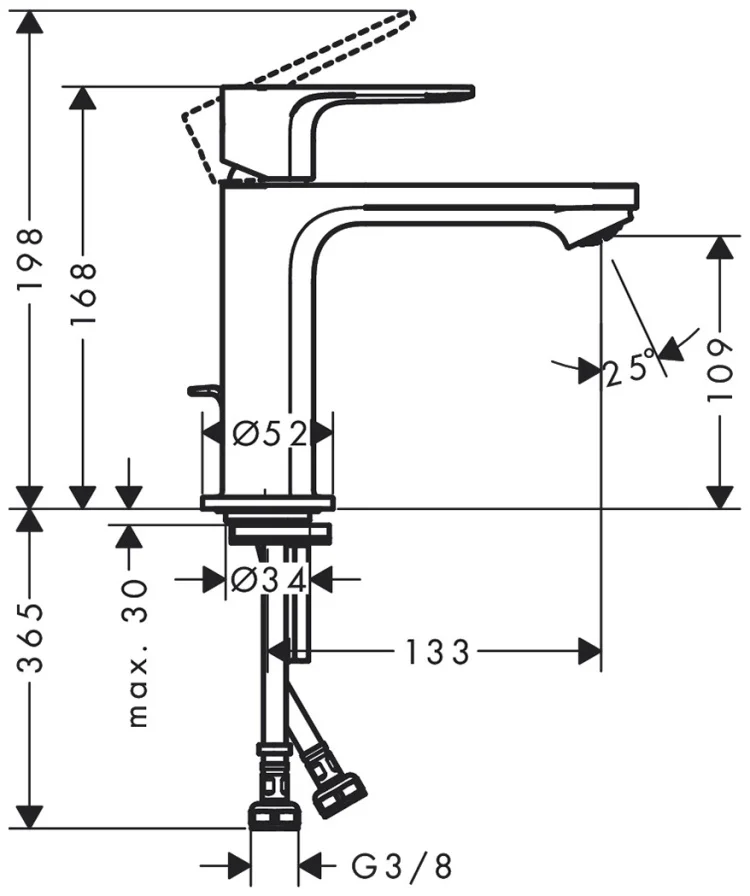 Смеситель Hansgrohe Rebris E 72557670 черный купить,135526