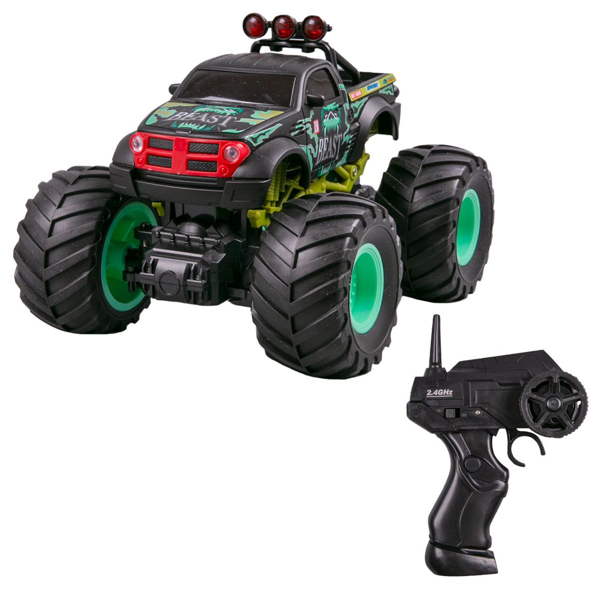 Игрушечная машинка HB 1:18 Big-Wheel монстр-трак зеленая купить,NaN
