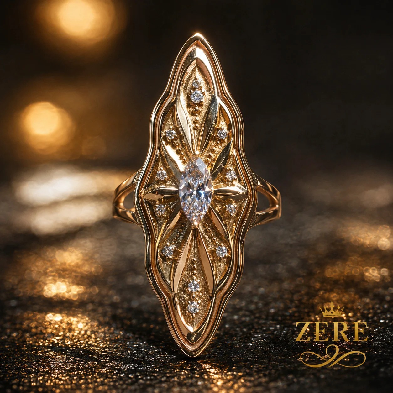 Кольцо Zere ZR120511 золото 19.5р 3.85гр купить,308925