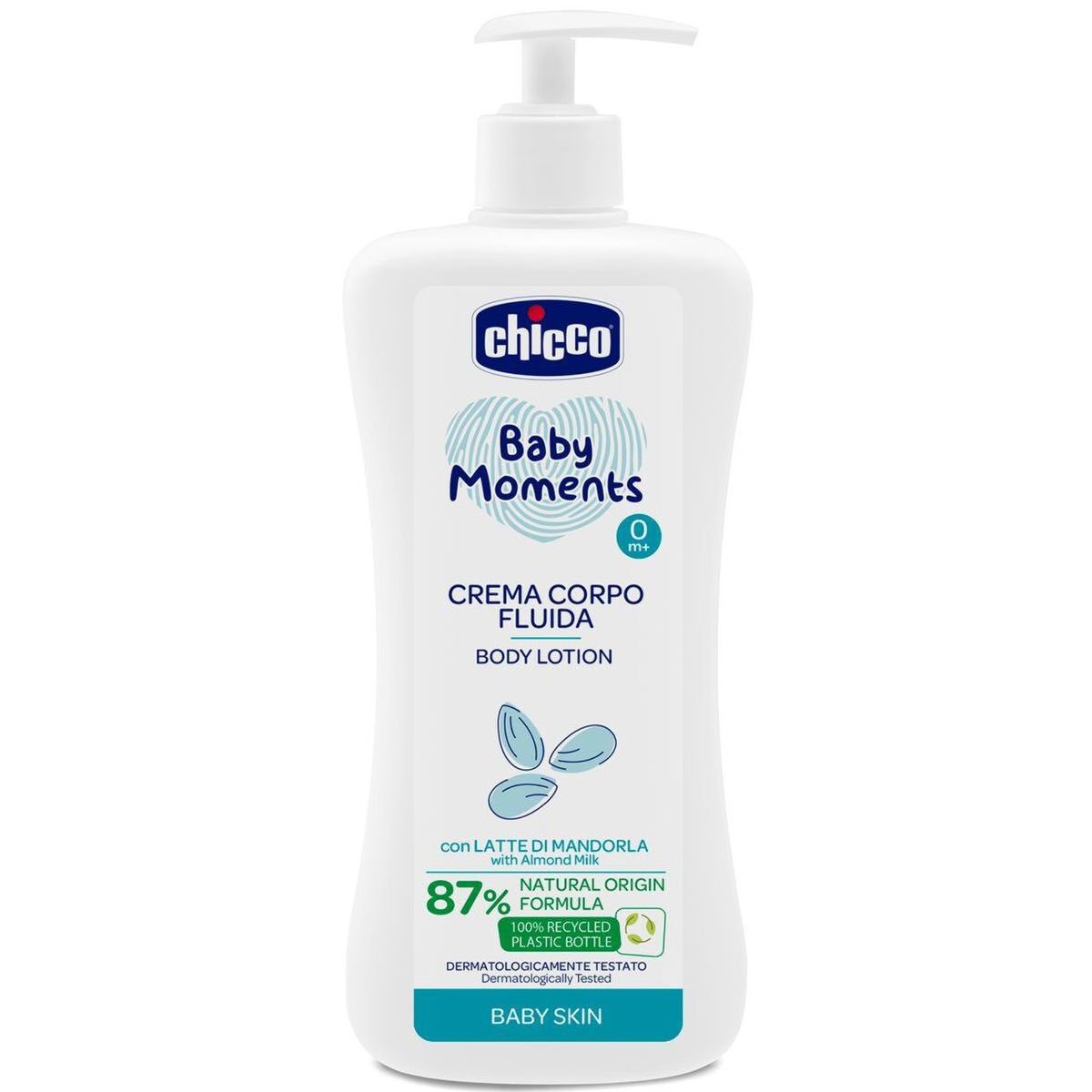 
Chicco: Лосьон для тела детский "Baby moments" 500 мл со сладким миндальным молочком
