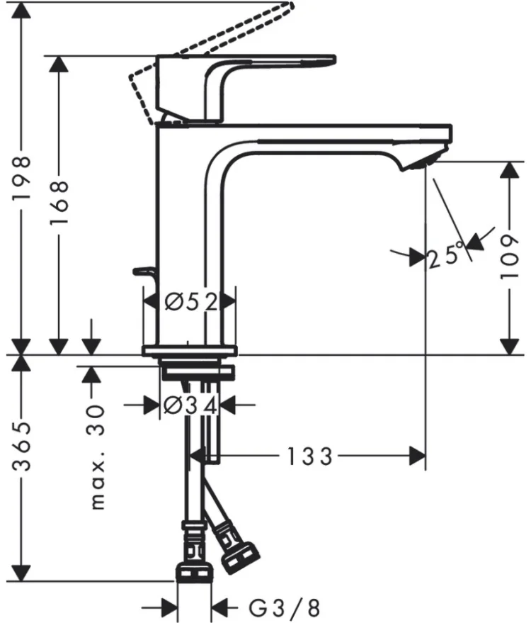 Смеситель Hansgrohe Rebris S CoolStart 72519670 черный
