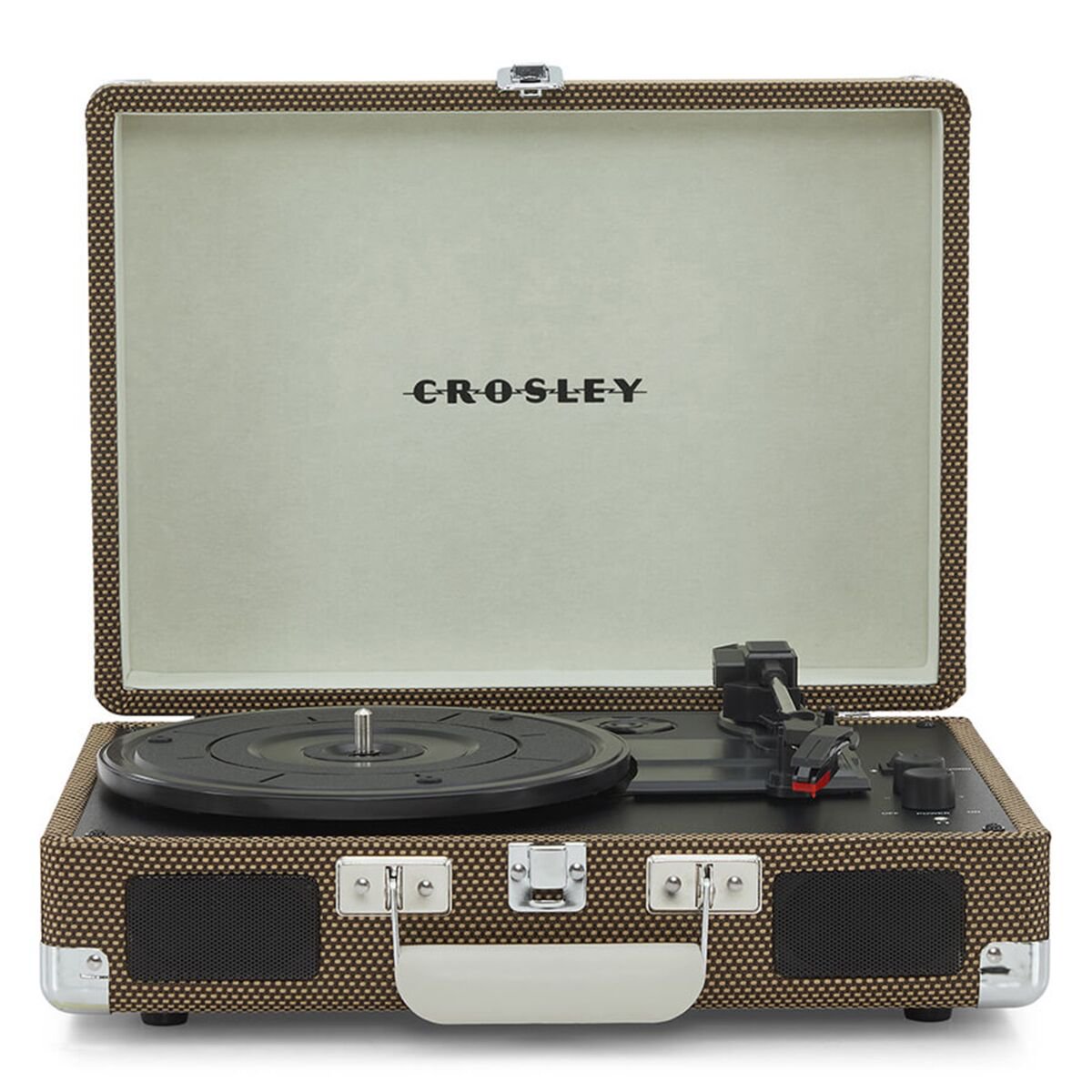 Виниловый проигрыватель Crosley Cruiser Plus Tweed c двухсторонним Bluetooth CR8005F-TW4 купить,NaN