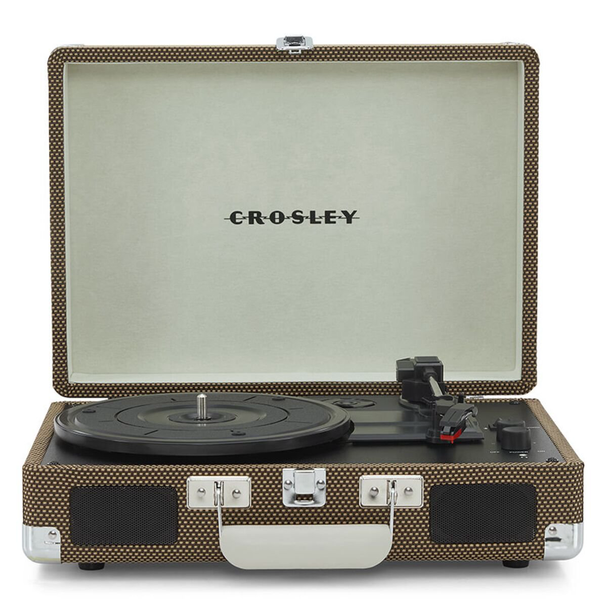 Виниловый проигрыватель Crosley Cruiser Plus Tweed c двухсторонним Bluetooth CR8005F-TW4 купить,NaN