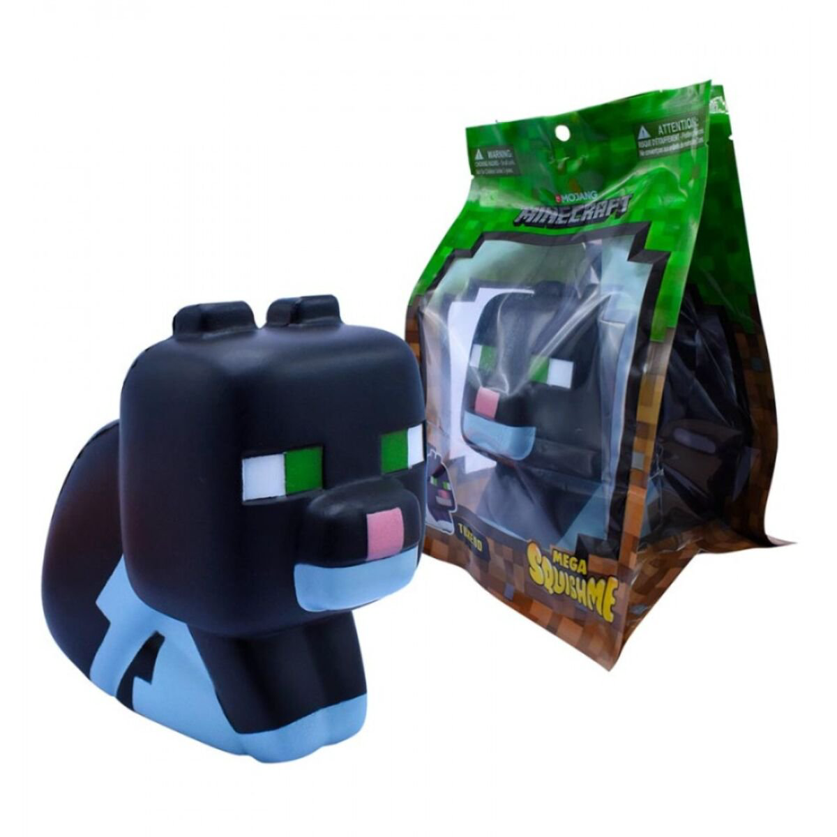 Сквиш Minecraft Tuxedo Cat Mega Squishme 13см черный купить,NaN