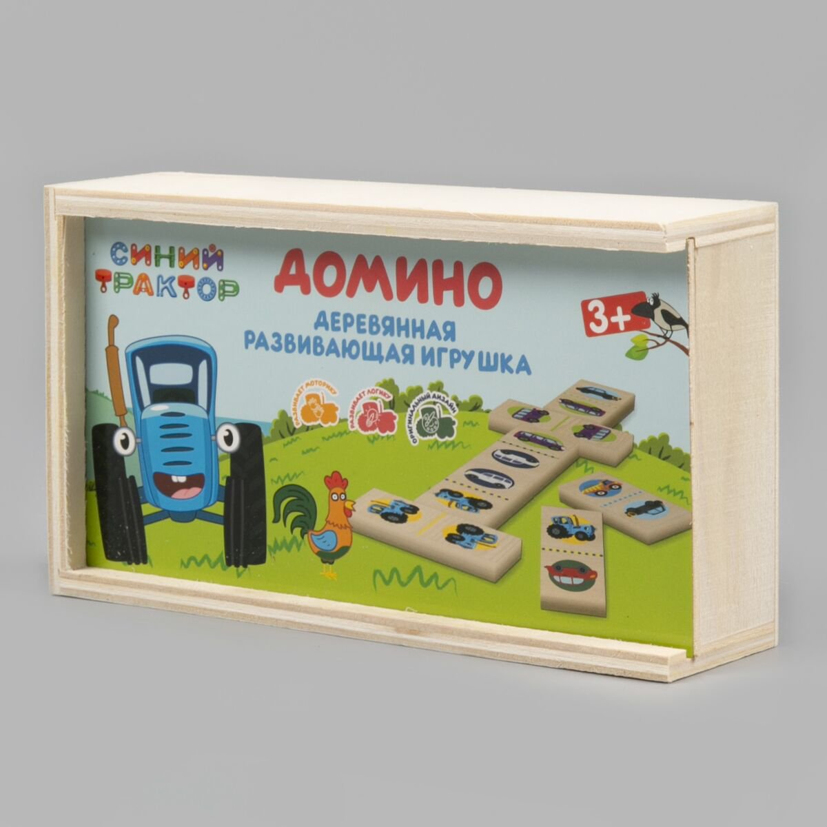 Настольные игры Синий трактор Деревянная домино купить,NaN