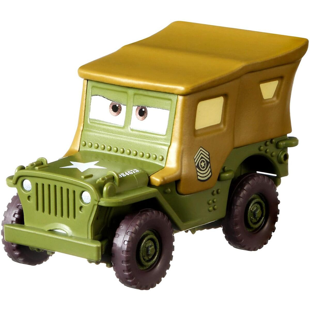 Машинка игрушечная Cars Sarge 1:55 желто-зеленая купить,NaN