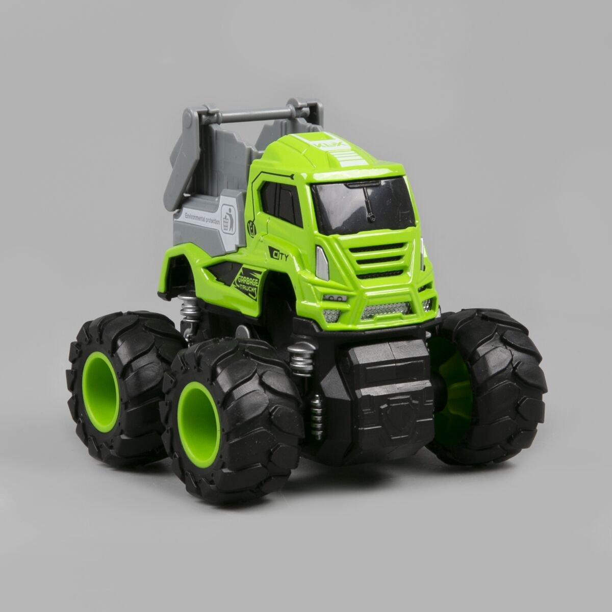 Игрушечная машинка инерционная KLX Мусоровоз 140 зеленая  купить,NaN