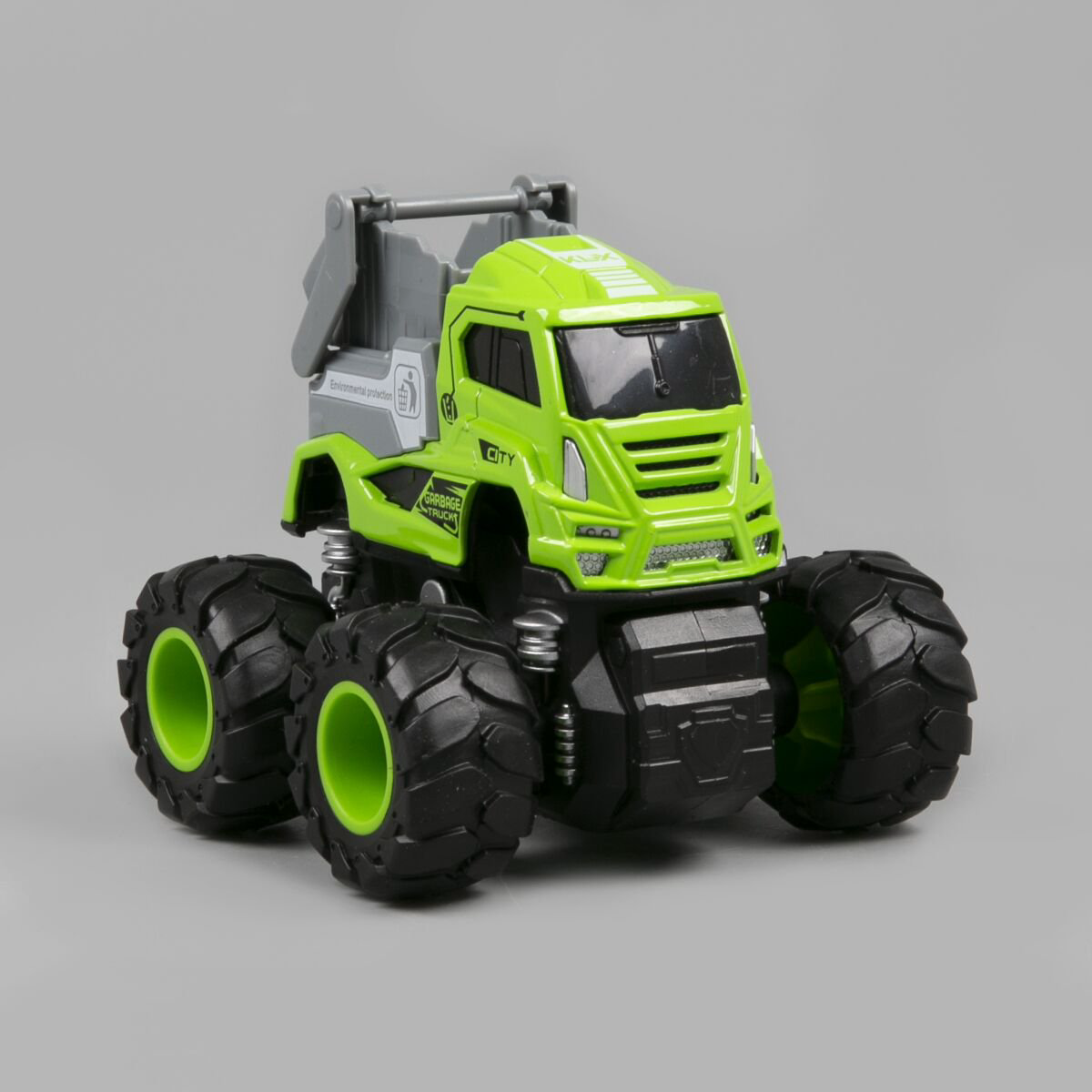 Игрушечная машинка инерционная KLX Мусоровоз 140 зеленая  купить,NaN