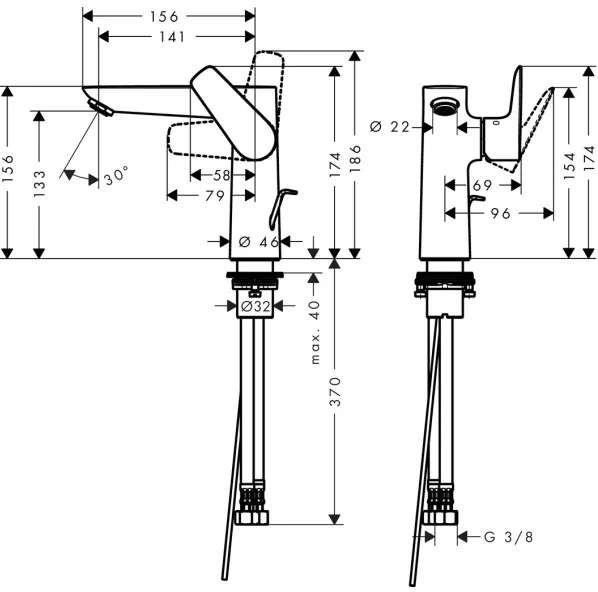 Смеситель Hansgrohe Talis E 71754140 шлифованная бронза