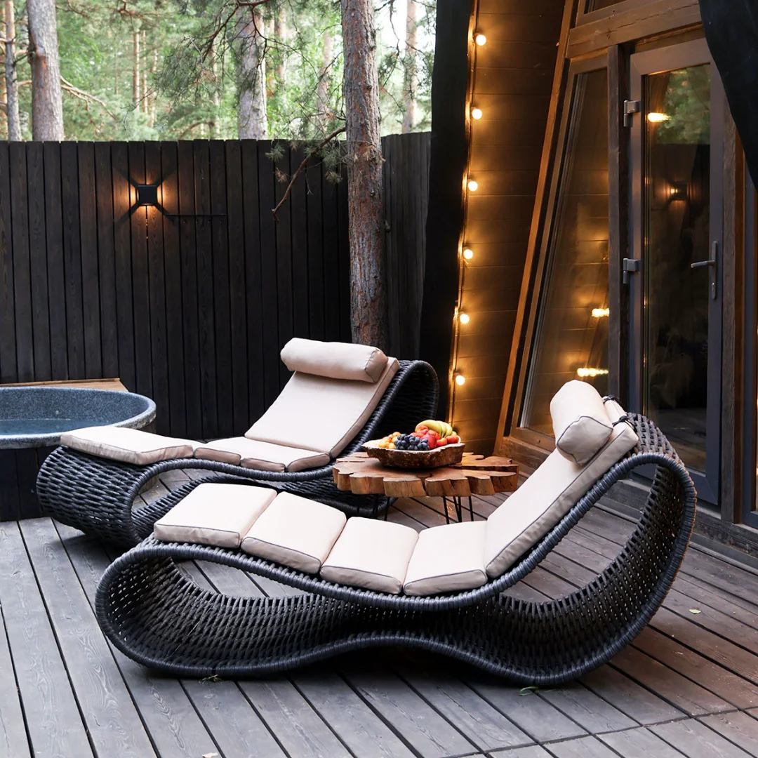 Шезлонг напольный без подушки DeckWOOD Wave pool 77х75х195см белый купить,NaN
