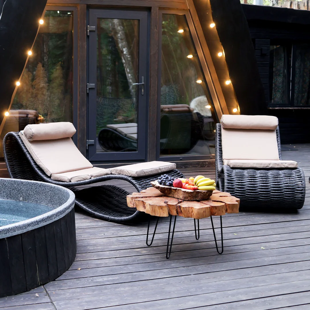 Шезлонг напольный без подушки DeckWOOD Wave pool 77х75х195см белый купить,NaN