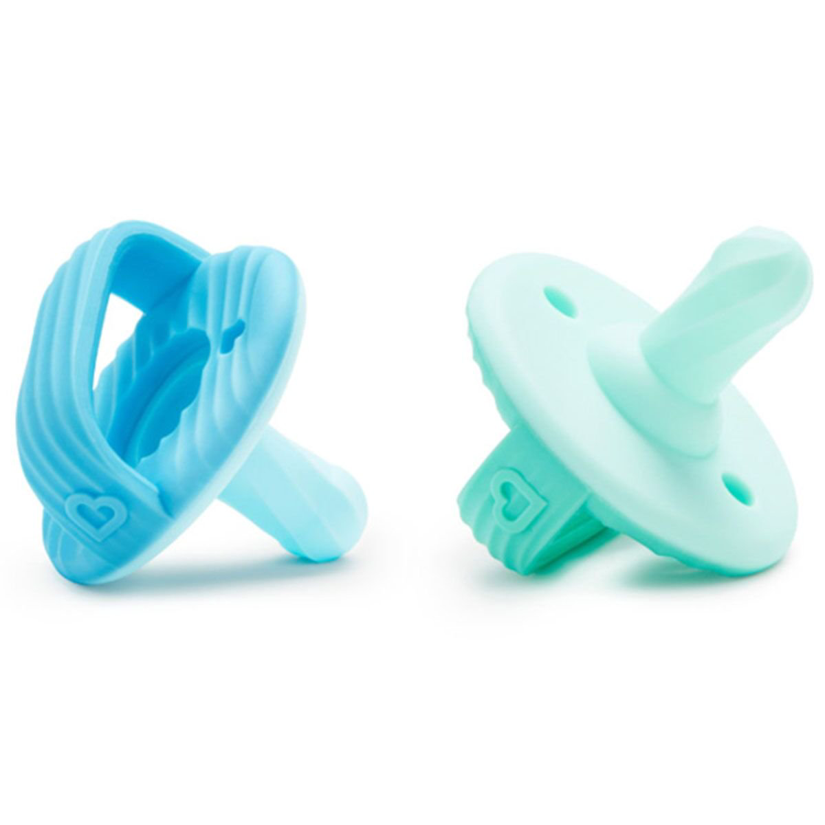 Пустышка-прорезыватель Munchkin Sili-Soothe & Teethe 3м+ голубой/мятный 2 шт купить,NaN