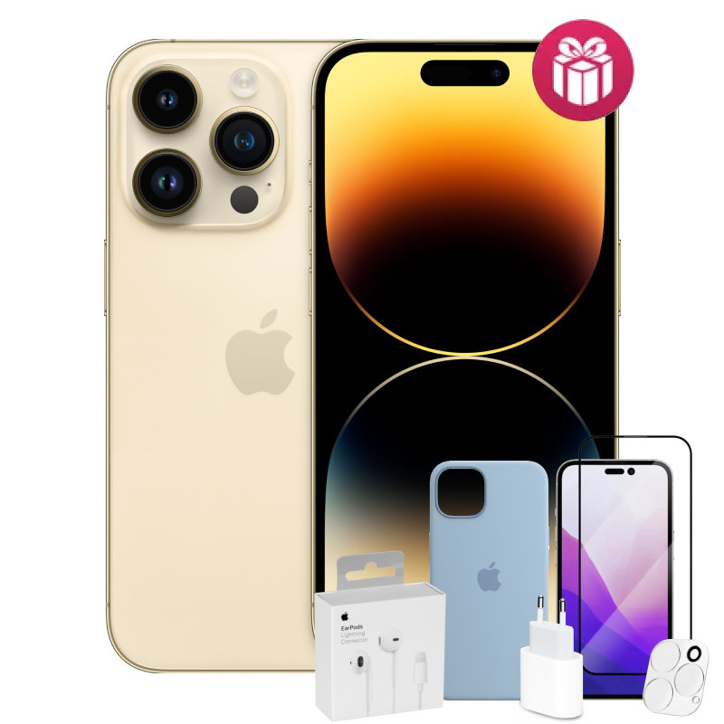 Смартфон Apple iPhone 14 Pro Max 128GB Gold + акция 5 подарков  купить,NaN