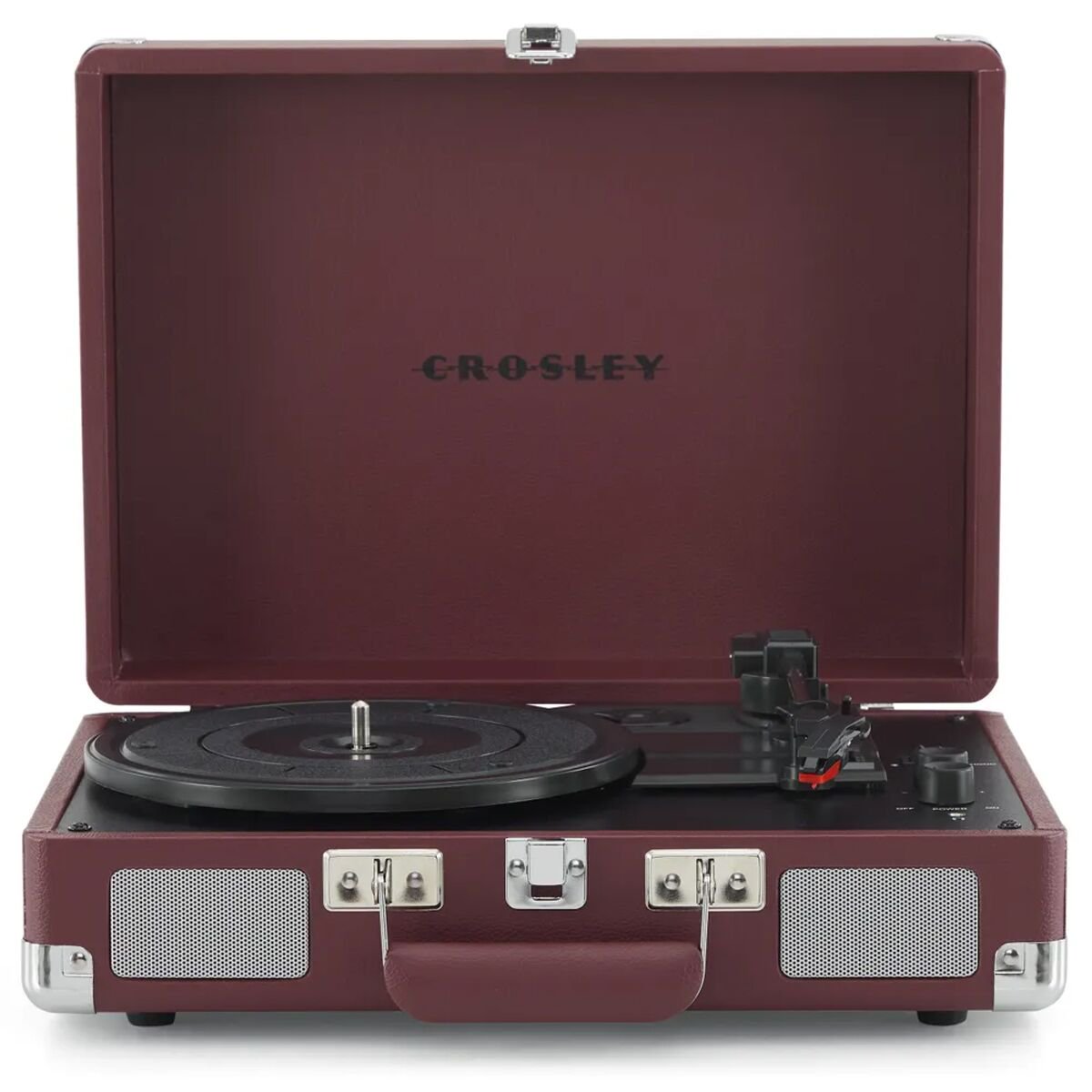 Виниловый проигрыватель Crosley Cruiser Plus CR8005F-BU4 Burgundy c двухсторонним Bluetooth купить,NaN