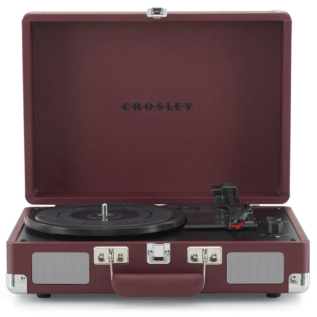 Виниловый проигрыватель Crosley Cruiser Plus CR8005F-BU4 Burgundy c двухсторонним Bluetooth купить,NaN