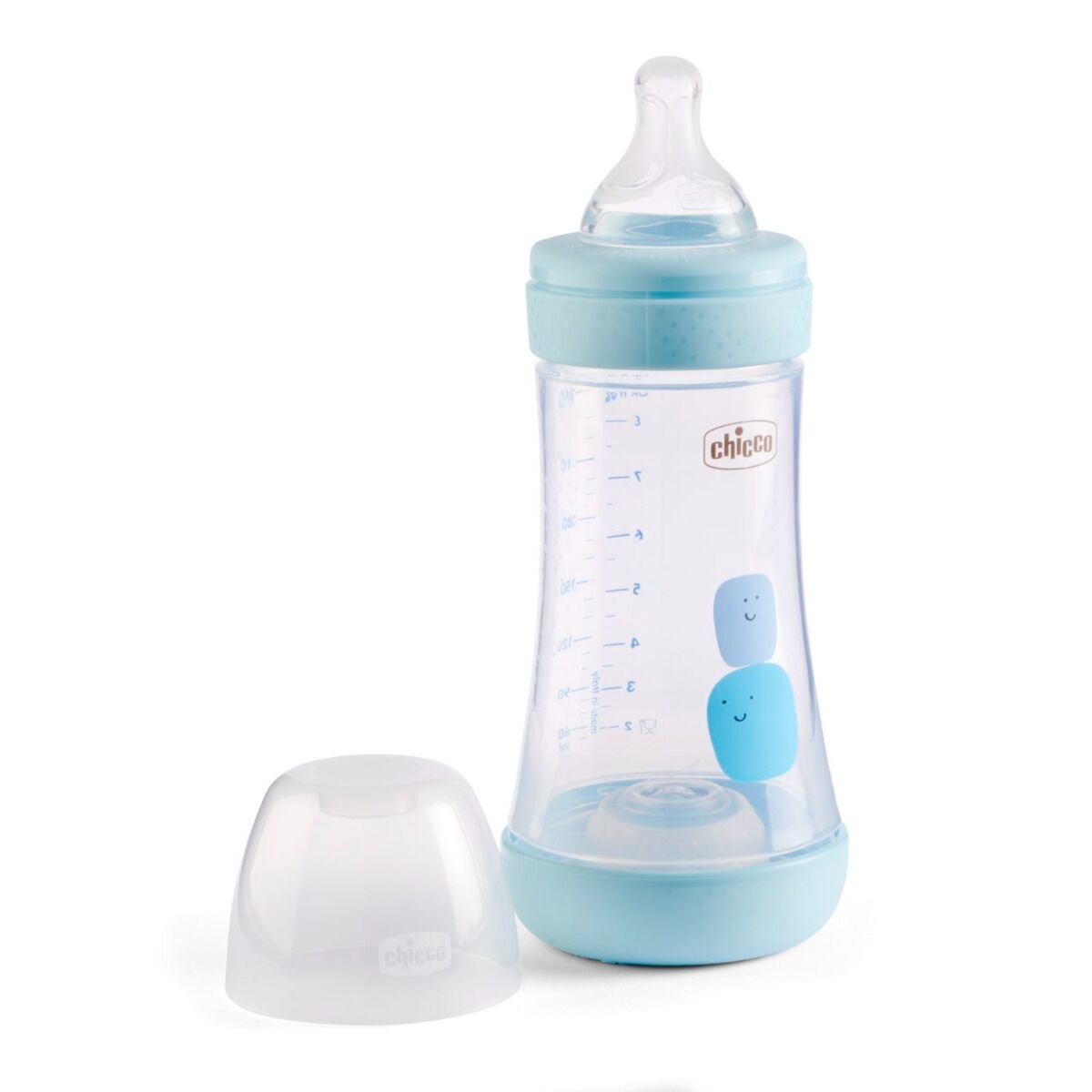 Бутылочка для кормления Chicco Perfect5 силикон 240 мл 2м+ голубая купить,NaN