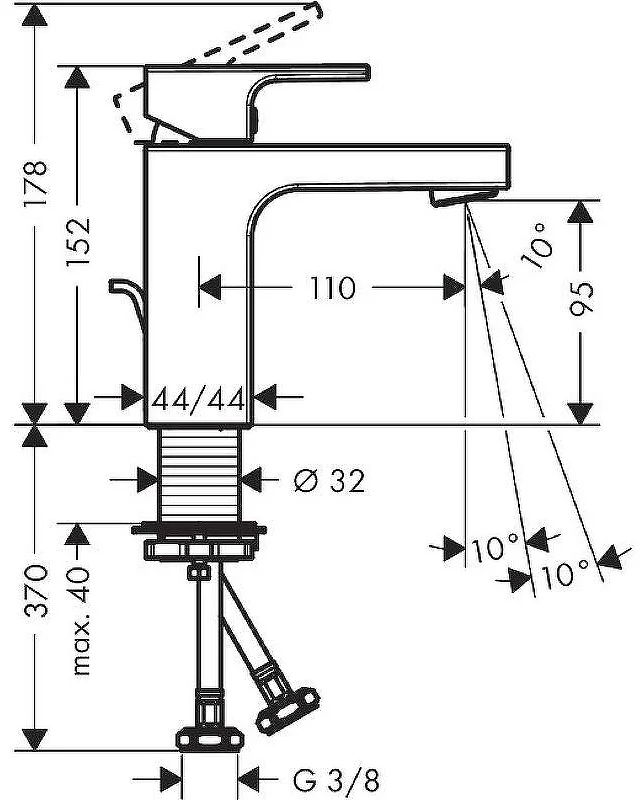 Смеситель Hansgrohe Vernis Shape 71561670 черный купить,148892