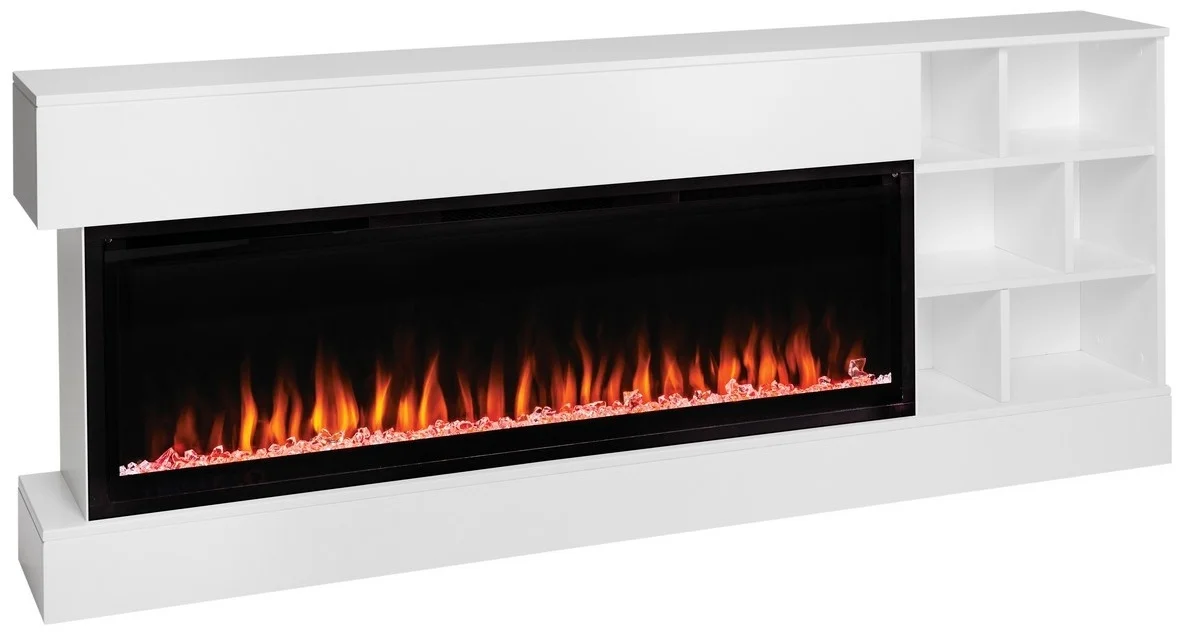 Электрокамин RealFlame Dixon 50 WT с очагом Saphir 50 76.5х180х26см белый