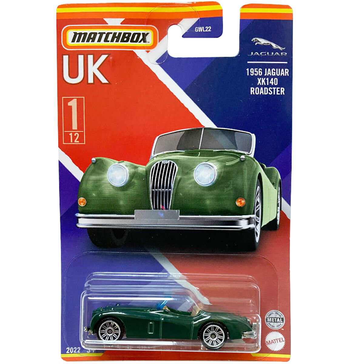 Машинка Matchbox Best of UK - Jaguar XK140 Roadster 1956 зеленая купить,NaN