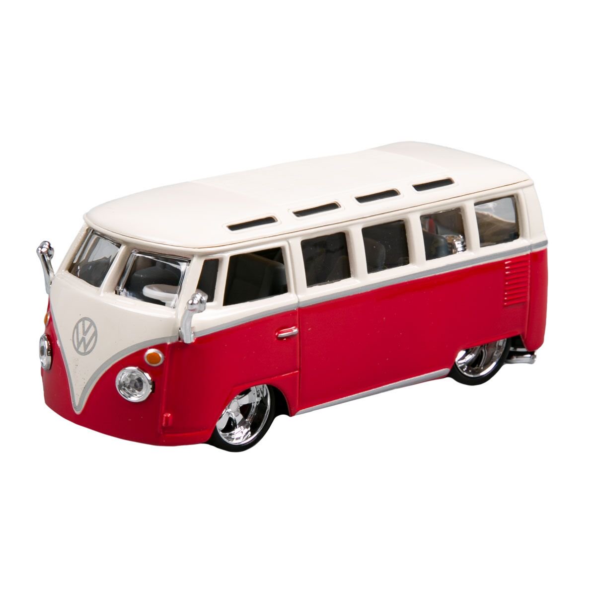 Машинка игрушечная Bburago Volkswagen Van Samba1:32 бежево-красная купить,NaN