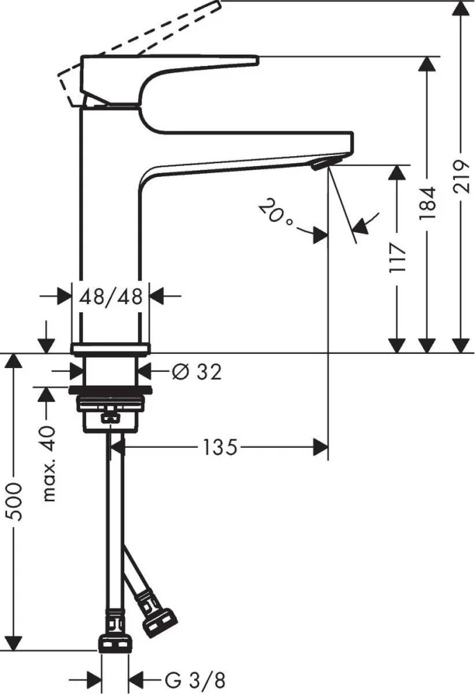 Смеситель Hansgrohe Metropol 32507670 черный