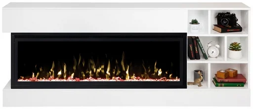 Электрокамин RealFlame Dixon 50 WT с очагом Saphir 50 76.5х180х26см белый