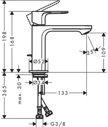 Смеситель Hansgrohe Rebris S CoolStart 72519670 черный