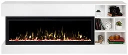 Электрокамин RealFlame Dixon 50 WT с очагом Saphir 50 76.5х180х26см белый