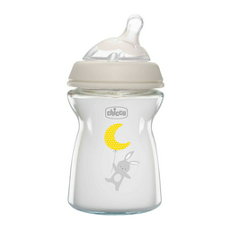 Бутылочка для кормления Chicco Natural Feeling 250 мл 0м+ стекло