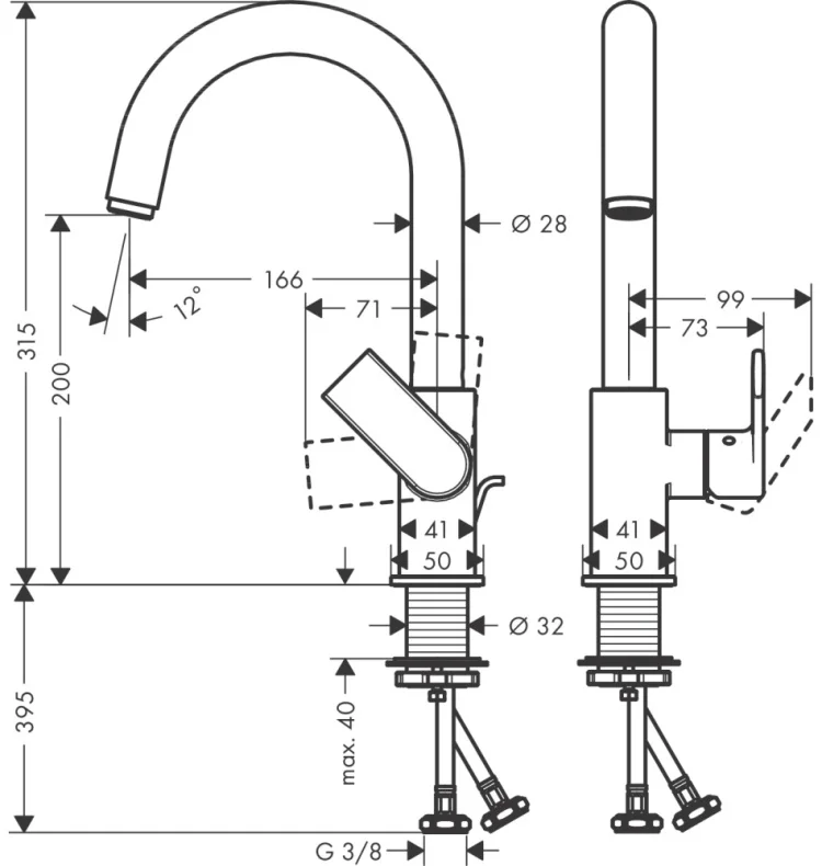 Смеситель Hansgrohe 71564000 хром купить,164500