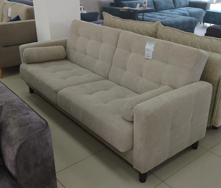 Диван Пинскдрев БЭК-2 3М 220х95х89см бежевый купить,NaN