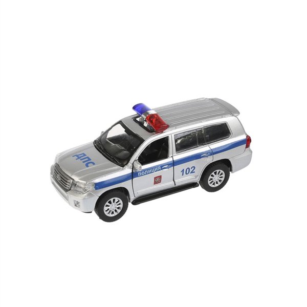 Машинка Технопарк Toyota Land Cruiser полиция 12.5см серебристая купить,NaN