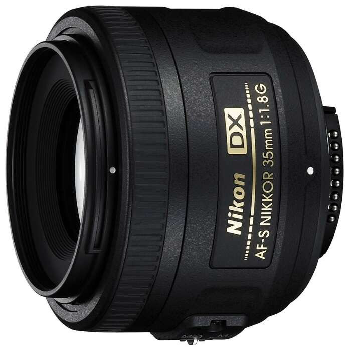 Объектив Nikon AF-S DX Nikkor 35mm f/1.8G черный купить,NaN