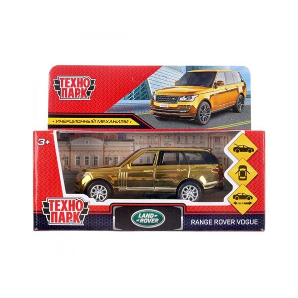 Машинка Технопарк  Range Rover Vogue 12см хром золотистая купить,NaN