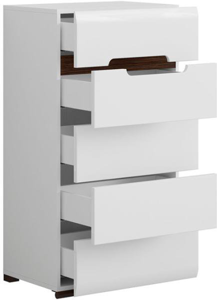 Комод БРВ Брест Ацтека KOM5S/10/6 белый блеск/дуб венге магия купить,NaN