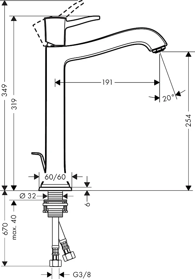 Смеситель Hansgrohe 31303000 хром купить,203900
