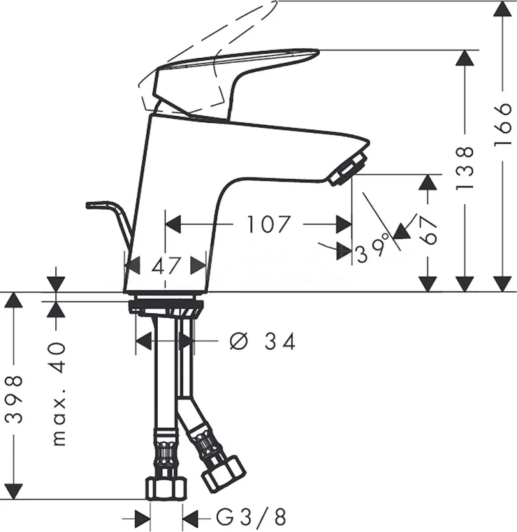 Смеситель Hansgrohe 71070000 хром купить,81380