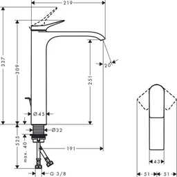 Смеситель Hansgrohe Vivenis 75040700 белый