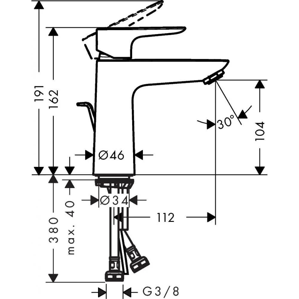 Смеситель Hansgrohe Tallis New E 71710670 черный