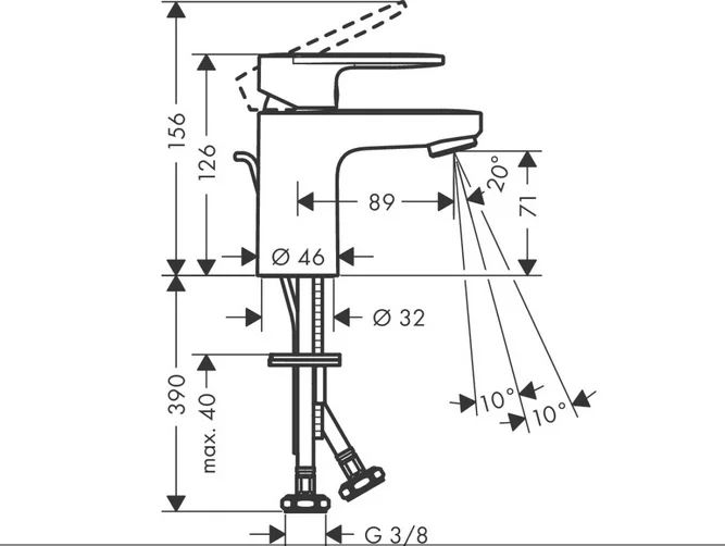 Смеситель Hansgrohe 71550000 хром купить,66100