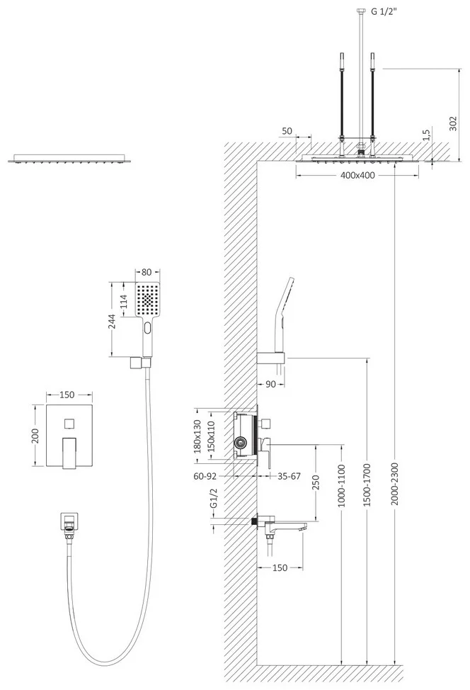 Душевая система Timo Selene SX-2039/17SM золото купить,NaN