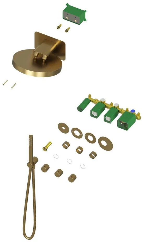 Душевая система Timo Saona SX-2329/17SM золото матовый купить,NaN