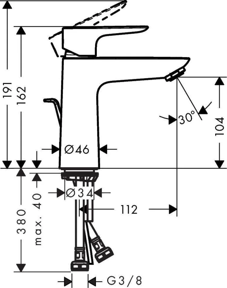 Смеситель Hansgrohe Tallis New E 71710340 черный