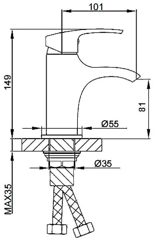 Смеситель Hans H13.1001 хром купить,30200