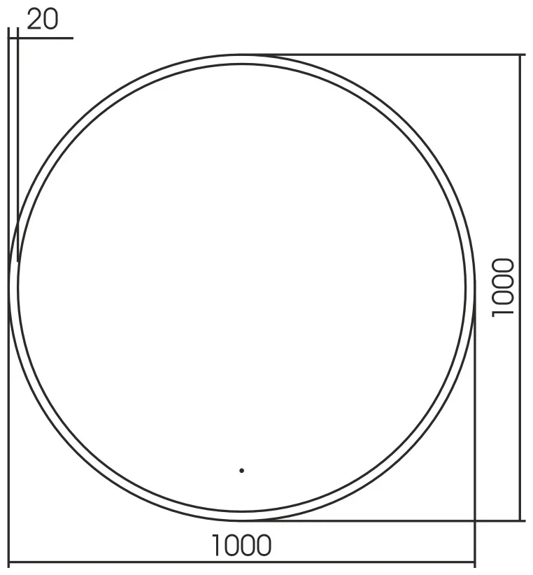 Зеркало Abber Mond AG6204SCGL-1.0 100х100х2см золото купить,221600