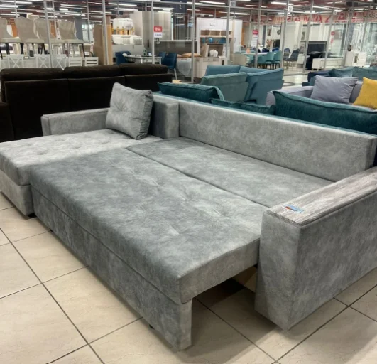 Диван угловой 385160 300х80см светло-серый купить,NaN
